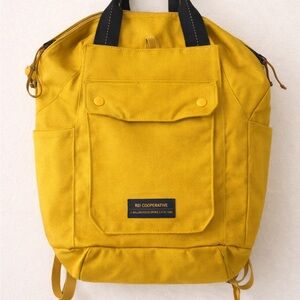 REI Co-op Mustard Yellow Canvas Backpack Daypack Travel Hiking Bag